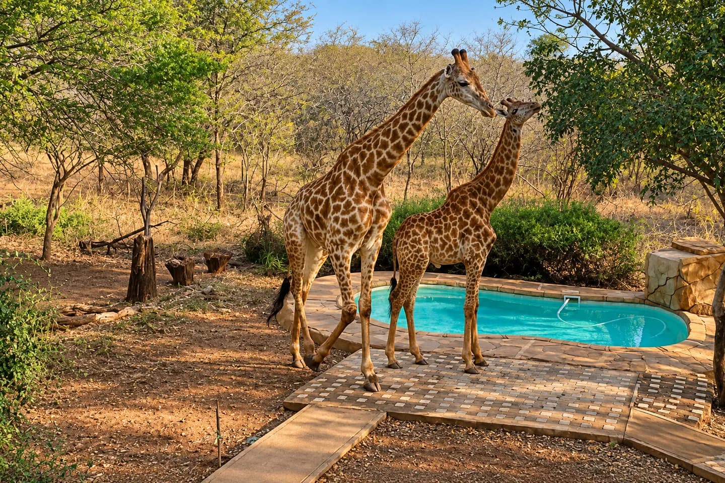 Giraffes in the Marloth Park bush