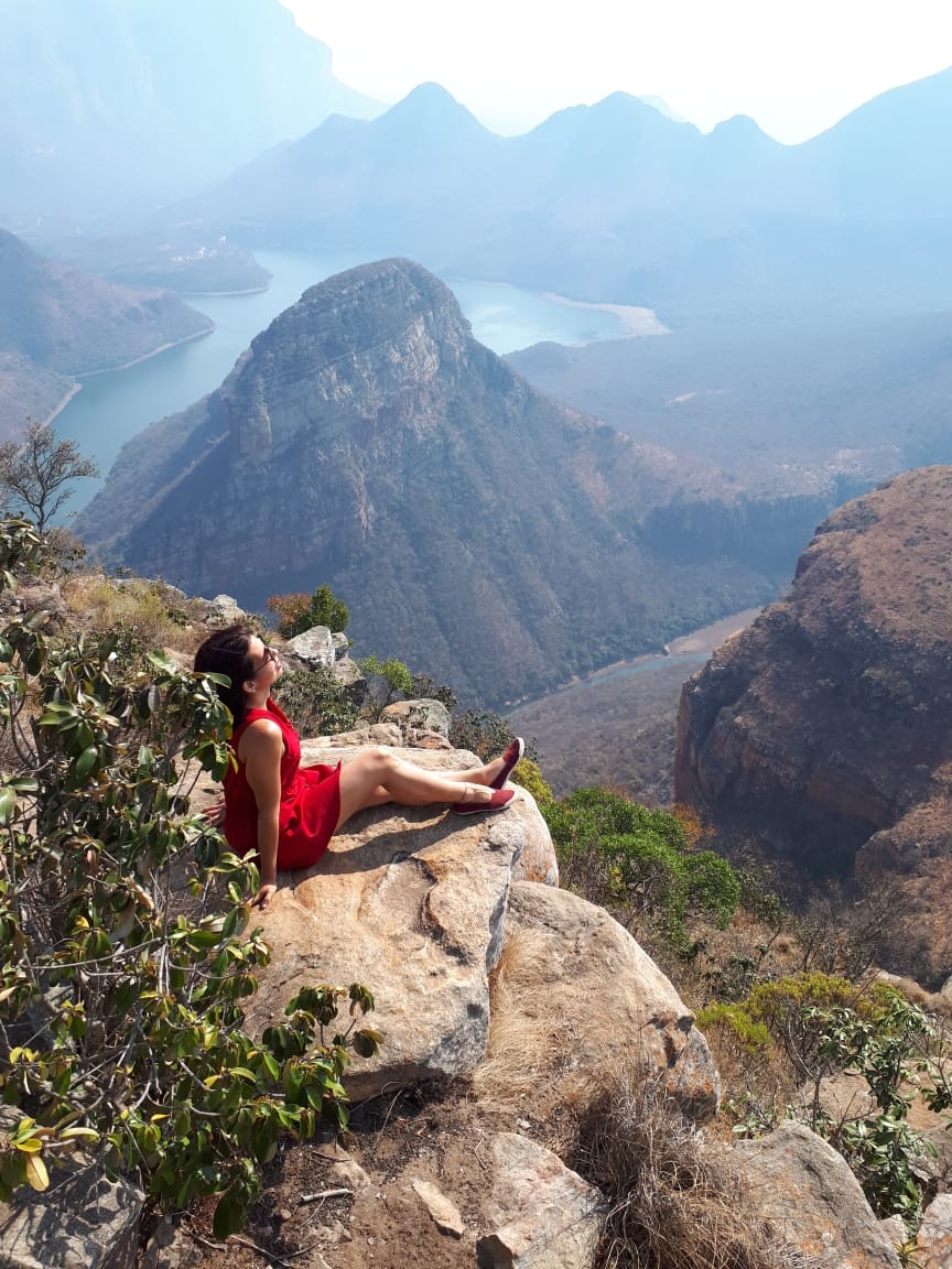 A guest overlooking the Blyde River Canyon on the Panorama Route